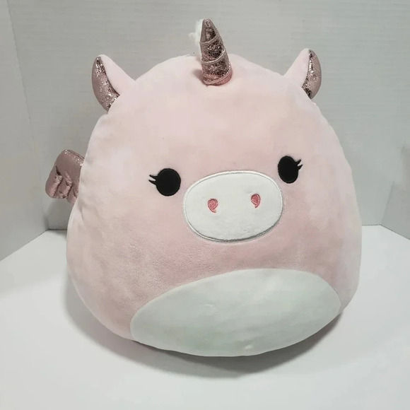 Squishmallow 12" Grecia Pegasus  Unicorn/Pegacorn,Pink/Metallic horn/Wings. - Picture 1 of 6